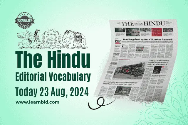 the hindu vocabulary 23 august 2024