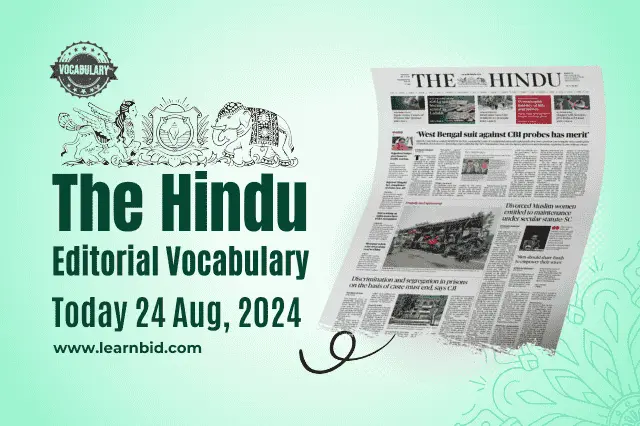 the hindu vocabulary 24 august 2024